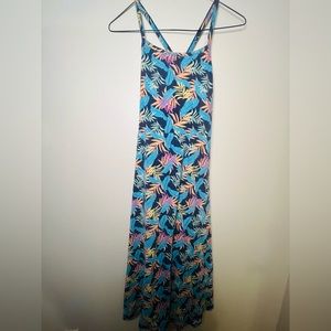 Pact Fit and Flare discontinued tropical print dress small